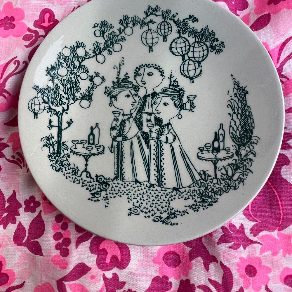 Vintage Nymolle Bjorn Wimblad Garden Party Decorative Plate